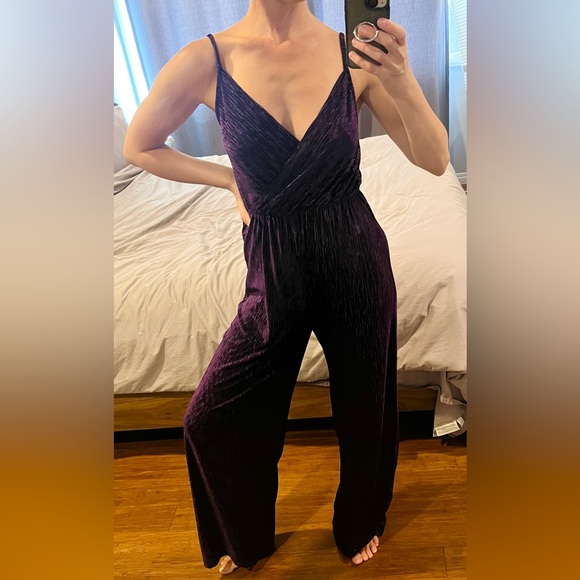 EUC Purple Stretchy Jumpsuit - Picture 1 of 6